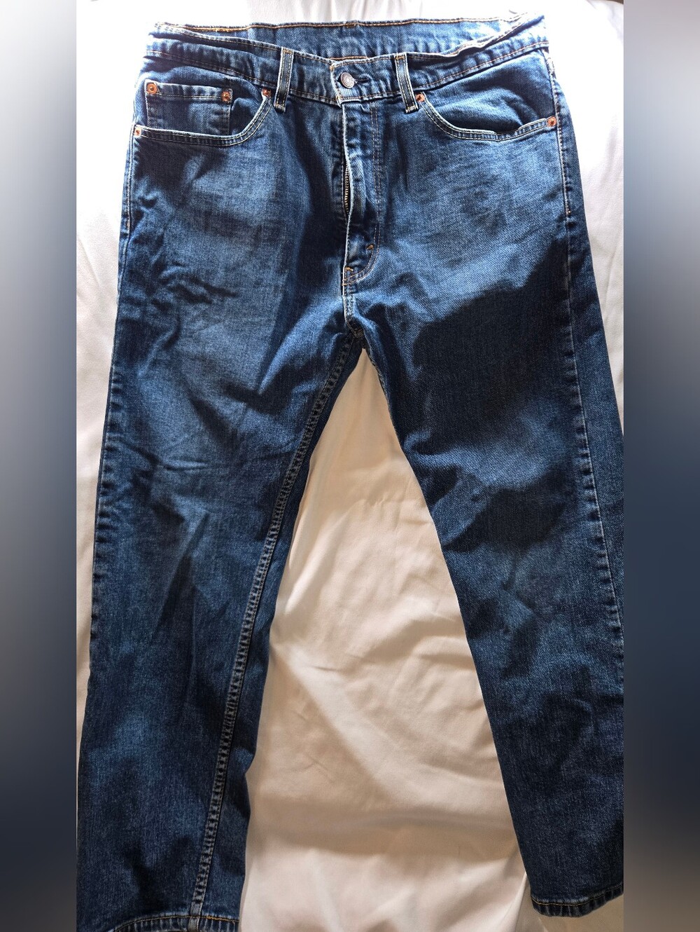 Levi's Men's Straight Jeans in Dark Blue Denim